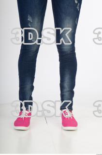 Calf reference of clothed Cecelia blue jeans pink shoes 0001